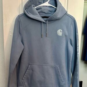 Carhartt Men's Light Blue Hoodie Sweater